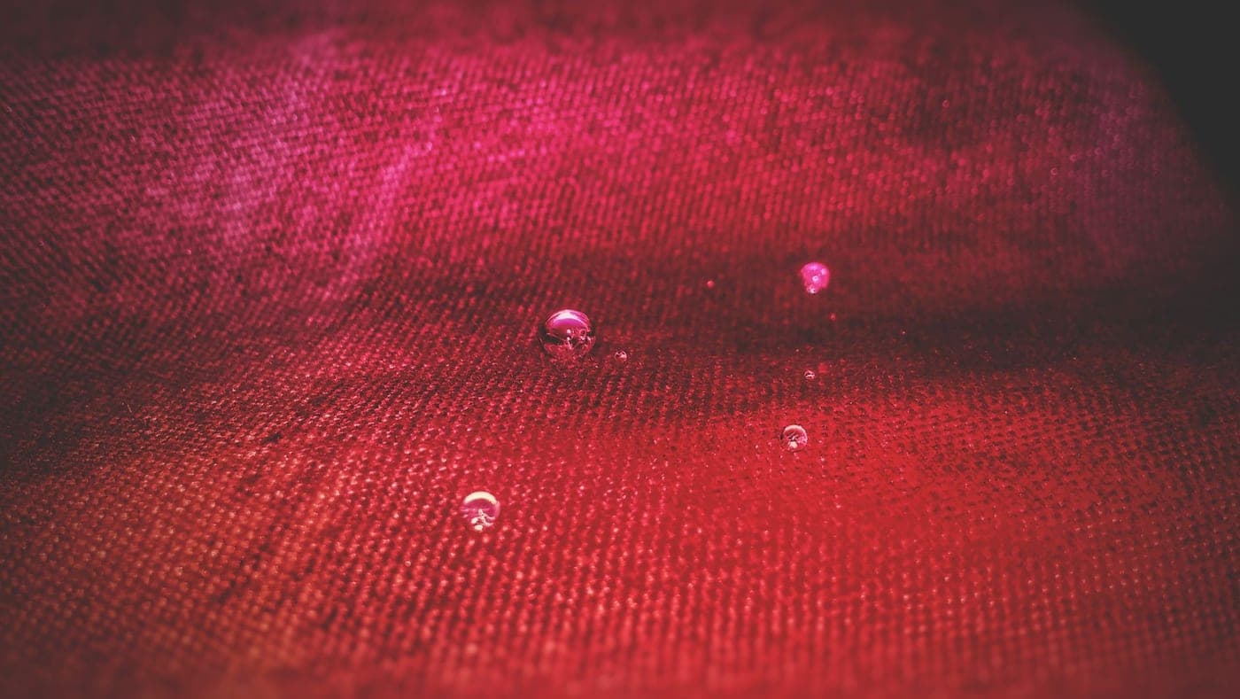 Water beading on the surface of a towel instead of soaking in
